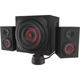 GENESIS Helium 610BT 2.1 Kanäle, 60 W, PC/Laptop, Schwarz, Rot, Holz, Kabelgebunden