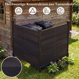 Costway Zaunpfahl 19 x 114 cm Weiß/Kunststoff