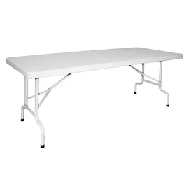 Wellhome Klappbarer Gartentisch 180 x 75 x 74 cm Weiß