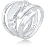 ELLI PREMIUM Ring Bandring Siegelring Wickelring Trio Set 925