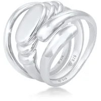 ELLI PREMIUM Ring Bandring Siegelring Wickelring Trio Set 925