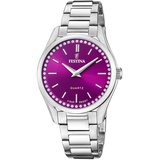 Festina Damen Analog Quarz Uhr mit Edelstahl Armband F20583/2