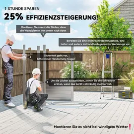 Outsunny Gerätehaus 2,13 x 1,31 m Grau