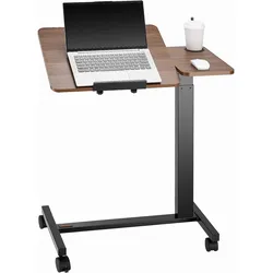 VEVOR Überbetttisch Mobiler Beistelltisch Laptoptisch mit Getränkehalter