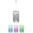 ETC Shop Hänge Decken Lampe DIMMBAR Mädchen Kinder FERNBEDIENUNG Leuchte silber inkl. RGB LED Leuchtmittel