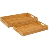 5five simply smart 5five - 2er-set serviertabletts aus bambus