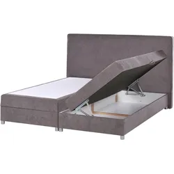 Boxspringbett mit Stauraum Stoff MINISTER 160 x 200 cm Taupe