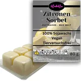 WonderWax Duftwachs Wax Melts für Duftlampe, 6 Würfel Duftmelt Wachsmelt Sojawachs Duftwachswürfel für Raumdüfte, Wachs mit Duftöl Indoor Melts Duftwachs für Aromalampe Zitronensorbet