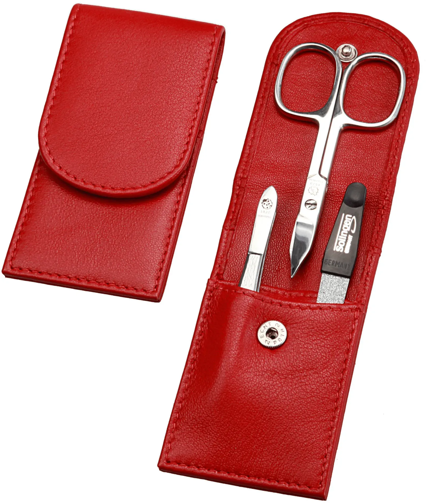 Hans Kniebes 3 pcs. red nappa Sonnenschein 3010-0005