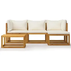 vidaXL 5-tlg. Garten-Lounge-Set mit Auflagen braun