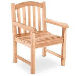Gartenstuhl Teakholz XL, Teakholz-Sessel, runde Rückenlehne, Belastbarkeit 130 kg, langlebig, massiv & robust, Raburg Lana