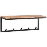 Wohnling Wandgarderobe akazie Holz 5 Haken 70,0 x 27,0 cm