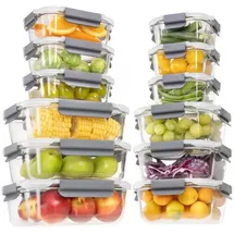 luxuskollektion Frischhaltedosen Set 24-teiliges Glas