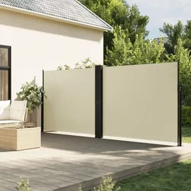 furnicato Seitenmarkise 180 x 600 cm Creme Polyester