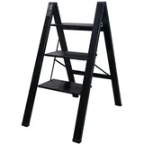 Trittleiter Leicht Klapptrittleiter Aluminium Sicherheits Stehleiter mit ruts...