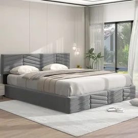Flieks 160 x 200 cm Grau