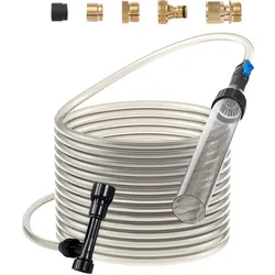 VEVOR Aquarium-Staubsauger, Kiesreiniger für Aquarien, 7,6 m PVC-Schlauch, Kiesreiniger für Aquarien, Siphon-Aquarienreiniger, 3 Arten von Messingadaptern, zum Reinigen von Kies und Sand in Aquarien