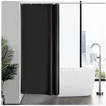 luxuskollektion Schmaler Duschvorhang Eck Badewanne Schwarz 100x200 wasserabweisend