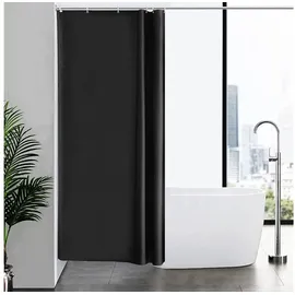 luxuskollektion Schmaler Duschvorhang Eck Badewanne Schwarz 100x200 wasserabweisend