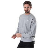 Nike Sportswear Club French-Terry-Rundhalsshirt Herren Dark Grey Heather/White XL