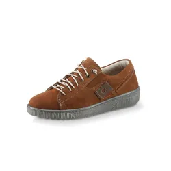 Slipper CASUAL LOOKS, Damen, Gr. 39, braun (cognac), Nubukleder, Nubukleder, sportlich, Schuhe