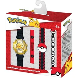 Accutime LCD Armbanduhr Set Pokémon mit Accessoires