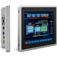 SunKol 10,4 Zoll lüfterloser Industrie-Panel-PC, All-in-One Panel-PC mit kapazitivem Touchscreen, 2xUSB2.0, 2xUSB3.0, HDMI, 2xRS232, LAN (I3-7100U, 4 GB RAM, 64 GB SSD)
