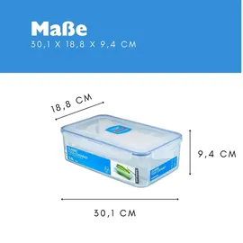 Lock & Lock Vorratsdose rechteckig transparent 30,1 x 18,8 x 9,4 cm 3,6 l