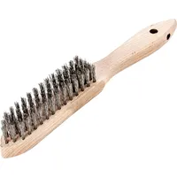 Lessmann Handdrahtbürste rostfrei gewellt 0,35mm 5-reihig