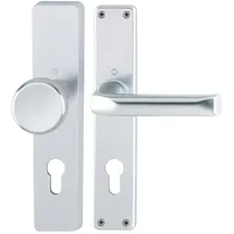 HOPPE Langschildgarnitur London Aluminium grau