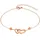 Steel_art Fußkette mit Herzen Meredith silberfarben poliert in rosegoldfarben | Gr.: onesize
