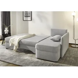 Jockenhöfer Ecksofa JOCKENHÖFER GRUPPE "Nivaris L-Form, B: 197 cm", grau (hellgrau), B:197cm T:85cm, Korpus: 100% Polyester;Kissen: 100% Polyester, Sofas, Ecksofa, mit Bettfunktion & Bettkasten, Unser Dauertiefpreis