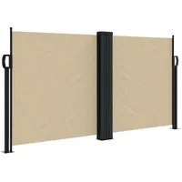 vidaXL Seitenmarkise 120 x 1000 cm Beige Polyester