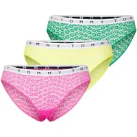 Tommy Hilfiger Damen 3P Full Lace UW0UW02522 Bikini Hose, Blau (Solar Yellow/Green Mal/Pink Amour), S - S