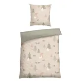 SCHIESSER Wendebettwäsche »Uma aus weicher Baumwolle im Nordic-Look«, Made in Green beige