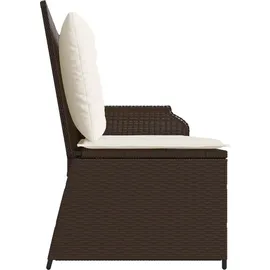 vidaXL Gartenbank mit Kissen 1-tlg  Braun