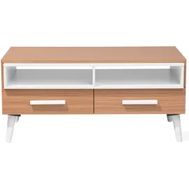 Beliani Alloa Braun Weiß Holzwerkstoff 100 x 45 x 60 cm