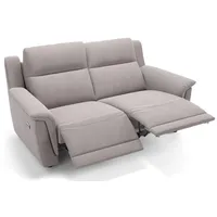 Sofanella 2-Sitzer Stoff MALITO, Relaxsofa, Designsofa, Designer Couch, Italienisches Sofa, 2er Sofa grau