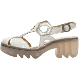 Fly london High-Heel-Sandalette Damen Silber/Weiß 37