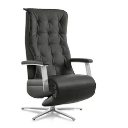 Segmüller Werkstätten Sessel Comforte Uno Anzio C4 Leder Schwarz