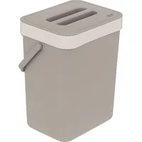 5five simply smart - 5l kompostmülltonne aus taupefarbenem kunststoff