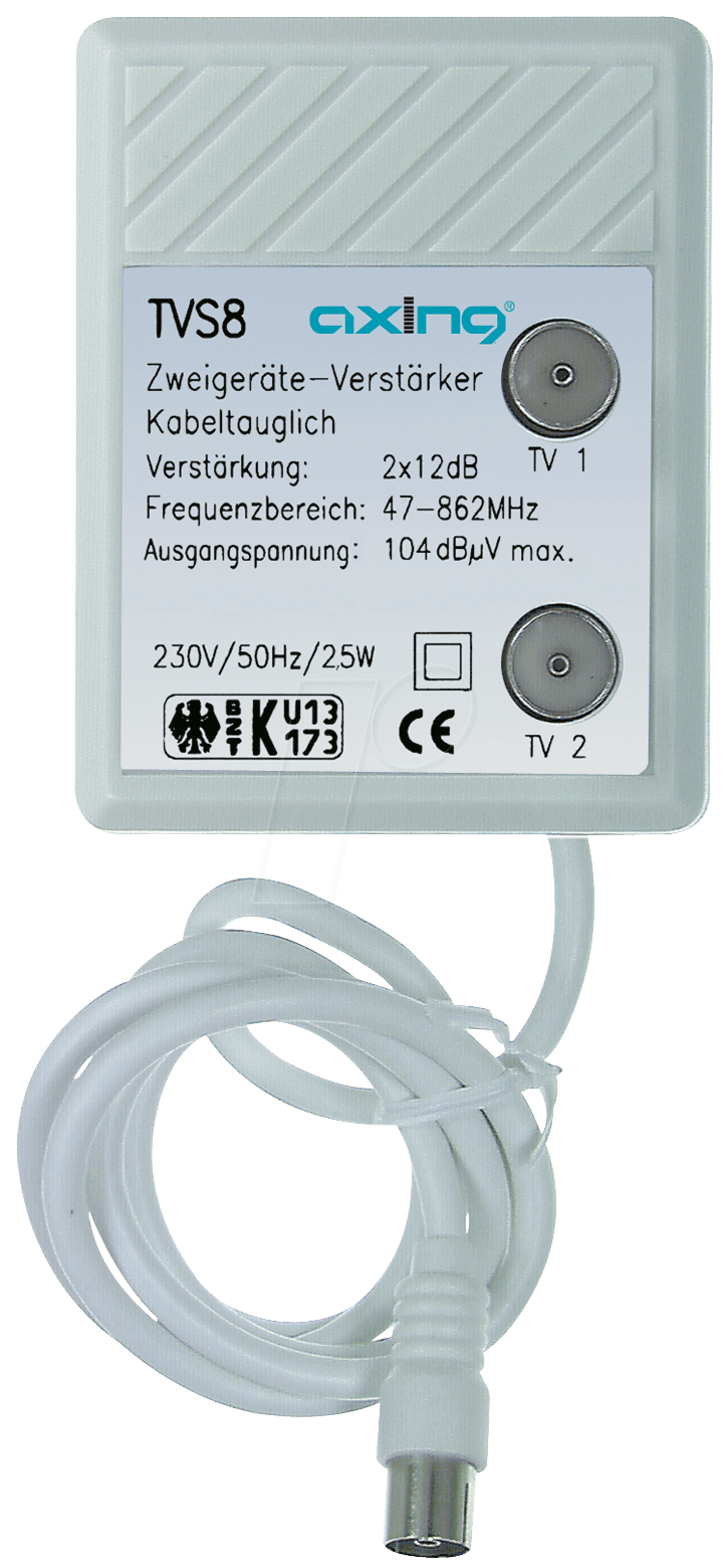 TVS 8-01 - Geräteverstärker für 2 Geräte, 2 x 12 dB