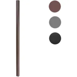 Alu-Pfosten Sarthe-WPC-Zaun, Pfeiler Pfahl, Stecksystem ~ 240cm, braun