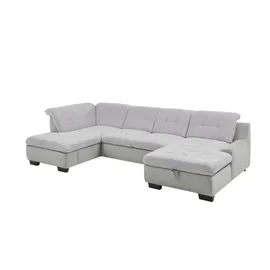 Lounge Collection Wohnlandschaft Chenille 3-Sitzer Grau