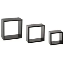 5five simply smart Wandregal 15 x 9 x 15 cm, 20 x 9 x 20 cm, 25 x 9 x 25 cm Schwarz