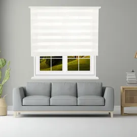 Wellhome Doppelrollo 110 x 175 cm Off-White/Cremeweiß