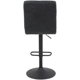 Hela Tische, 2er Set Barhocker Leni -Bezug Cord Anthrazit -360° drehbar, höhenverstellbar- Komfortsitz Federkorb Schwarz - ... - Schwarz
