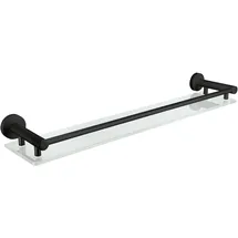 KLEINE WOLKE Ablage Apollo Nero, Wandaccessoire, Farbe Milky, Material: Aluminium, Glas