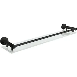 KLEINE WOLKE Ablage Apollo Nero, Wandaccessoire, Farbe Milky, Material: Aluminium, Glas