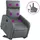 vidaXL Massagesessel mit Aufstehhilfe Kunstleder 89,5 x 95,5 x 0 cm Grau
